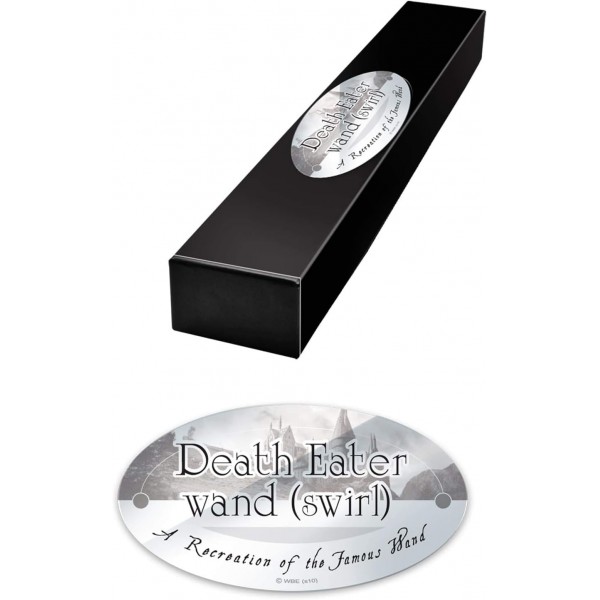 Death The Noble Collection Eater Swirl 캐릭터 완드 - 14인치(35cm) Wizarding World Wand with Name Tag - 해리 포터 영화 세트 영화 소품 완드
