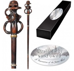 Death The Noble Collection Eater Swirl 캐릭터 완드 - 14인치(35cm) Wizarding World Wand with Name Tag - 해리 포터 영화 세트 영화 소품 완드