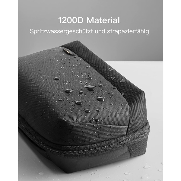 Inateck Electronics Case, 생활 방수 액세서리 가방, 가제트 정리 가방, USB 케이블 정리 도구, 여행용, AB03007 블랙