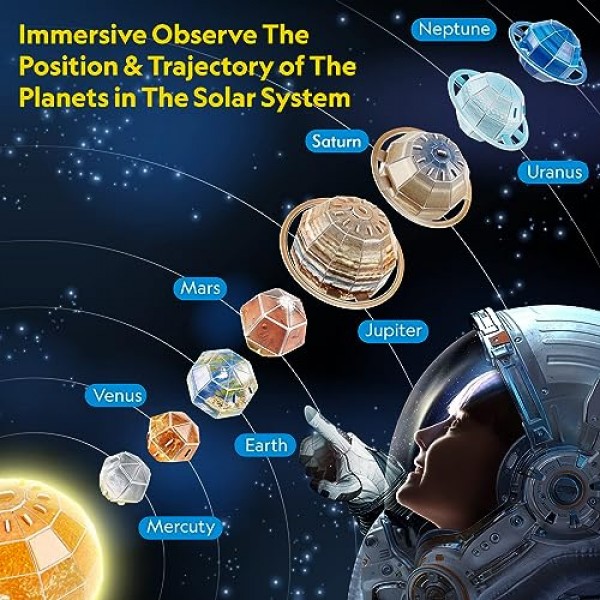 어린이를 위한 CubicFun 장난감 8-12세, 어린이를 위한 3D 퍼즐 내셔널 지오그래픽 어린이를 위한 움직일 수 있는 태양계 줄기 장난감 태양계 프로젝트 키트, 어린이를 위