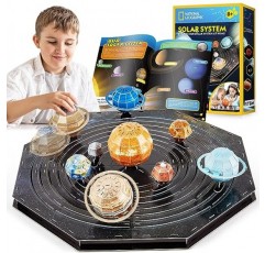어린이를 위한 CubicFun 장난감 8-12세, 어린이를 위한 3D 퍼즐 내셔널 지오그래픽 어린이를 위한 움직일 수 있는 태양계 줄기 장난감 태양계 프로젝트 키트, 어린이를 위