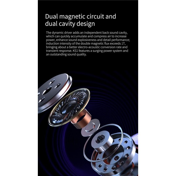 Yinyoo KZ EDX 1DD HiFi 이어폰 헤드폰, 분리형 2핀 0.75MM 케이블이 있는 새로운 10mm 복합 자기 다이내믹 드라이버가 장착된 EDX 인이어 이어버드(마이크 없음, 그레이 블루) 그