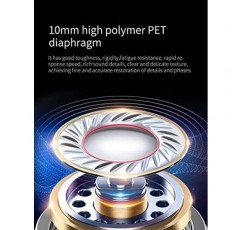 Yinyoo KZ EDX 1DD HiFi 이어폰 헤드폰, 분리형 2핀 0.75MM 케이블이 있는 새로운 10mm 복합 자기 다이내믹 드라이버가 장착된 EDX 인이어 이어버드(마이크 없음, 그레이 블루) 그