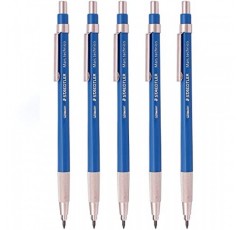 Staedtler Mars Technico 780C 기계식 리드 홀더, 초안 드로잉용 클러치 연필, 아트 스케치 샤프너(5개 팩)