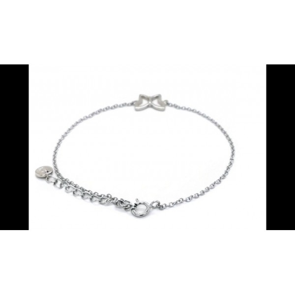 Glanzstücke München 여성용 나비 팔찌, 스털링 실버, 17 + 3 cm, 실버 우정 팔찌, 925 실버, 실버, 돌 없음