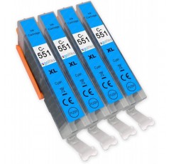 Canon CLI-551C 호환 가능/PIXMA 프린터용 비 OEM용 PIXMA 프린터 및 Go 잉크를 대체하는 4 Go 잉크 검정 잉크 카트리지 PGI-550Bk 호환/비OEM 검정 PGI-550BK 잉크 카트리지 + Cli-551C 잉