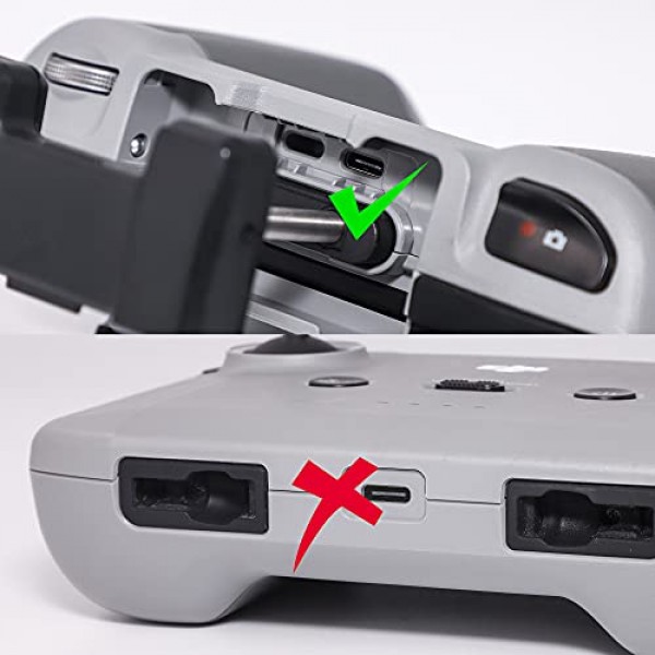 VCUTECH USB C 유형 C - USB C 케이블 1.1ft/35cm(DJI Mini 3 Pro/Mini 2/Air 2S/Mavic Air 2 조종기용) Zhiyun Gimbal 연장 케이블 코드 액세서리