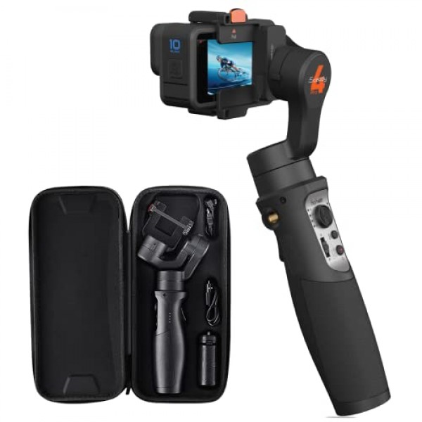 Hohem iSteady Pro 4 Gopro Hero 11/10/9/8/7/6/5용 3축 짐벌 안정기, DJI OSMO 액션과 호환되는 휴대용 삼각대 마운트, Insta360 ONE R, 손떨림 방지 무선 제어 지원, IPX4 스플래시 방지