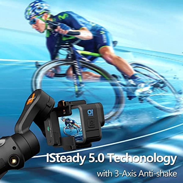 Hohem iSteady Pro 4 Gopro Hero 11/10/9/8/7/6/5용 3축 짐벌 안정기, DJI OSMO 액션과 호환되는 휴대용 삼각대 마운트, Insta360 ONE R, 손떨림 방지 무선 제어 지원, IPX4 스플래시 방지