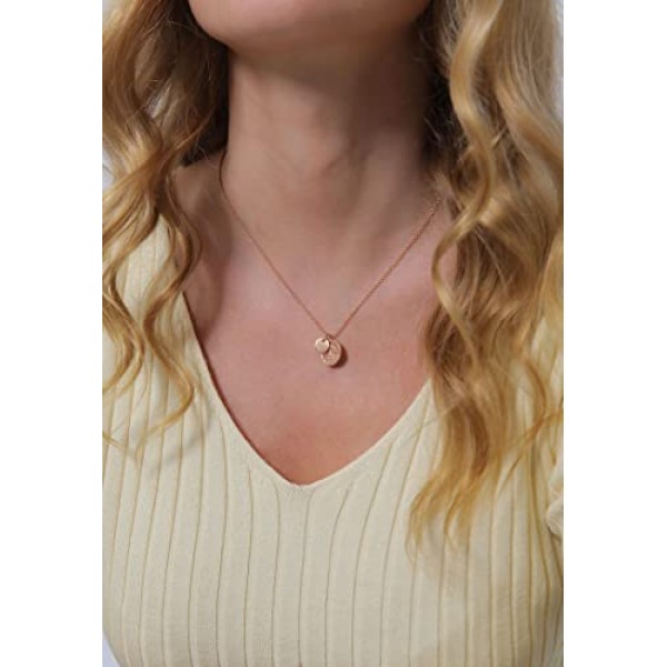 Elli 목걸이 플라크 동전 Geo-Organic Look 925 실버