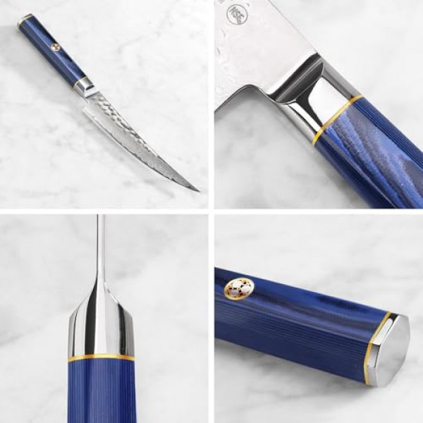 Cangshan KITA 시리즈 6인치 본딩 나이프(외피 포함), 고탄소 X-7 다마스커스 강철, 501431