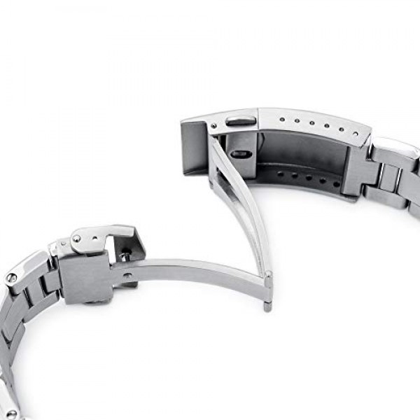 세이코 5 40mm 모델 SRPE61, 브러시드 슈퍼-O 보이어와 호환되는 20mm 메탈 시계 밴드