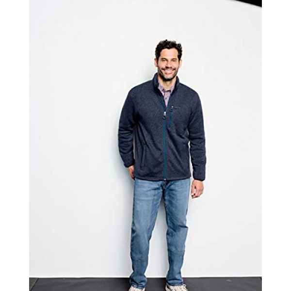 Orvis 남성 재활용 스웨터 플리스 재킷