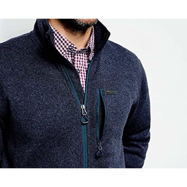 Orvis 남성 재활용 스웨터 플리스 재킷