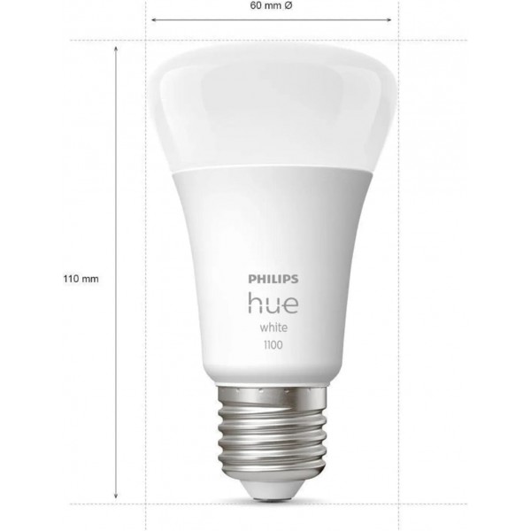 Philips Hue Bluetooth 흰색 LED E27 Birne - A60 9,5W 1055lm Einerpack 잉크 다리