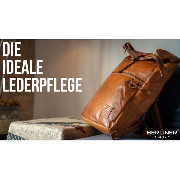 베를리너 백 빈티지 위켄더 Austin XL, 가죽 신발 수납칸 포함, 여성 및 남성용 여행 가방 - 브라운 브라운 Xl