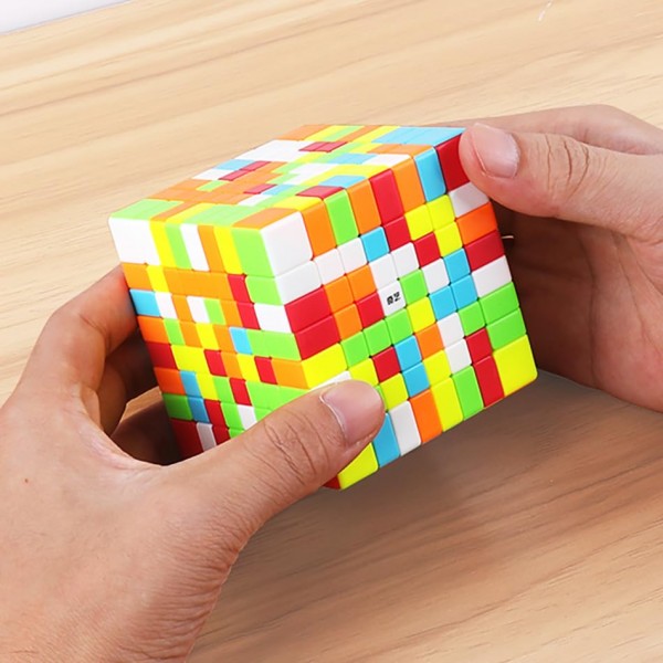 Qiyi 8x8 스피드 큐브 스티커 없는 70mm Qy 장난감 8x8x8 매직 퍼즐 큐브(2021 버전)
