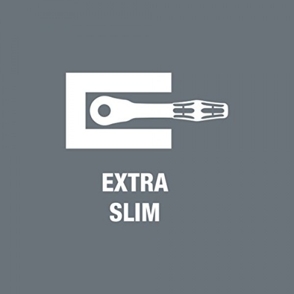 Wera 05004077001 8100 SC 7 Zyklop 금속 래칫 세트, 푸시스루 사각형 포함, 1/2 드라이브, 미터법, 28개