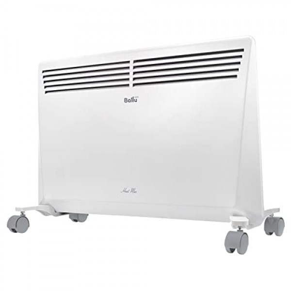 Ballu Heat Max 대류 히터, 전기 라디에이터 1500W, 난방 전기 벽 히터, 바퀴 위의 스탠딩 장치, 주간 프로그램, 타이머, 전기 대류 히터