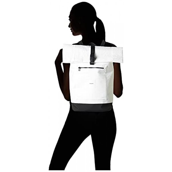 Desigual 여성용 우븐 백팩 빅, 화이트, 미디엄, 화이트