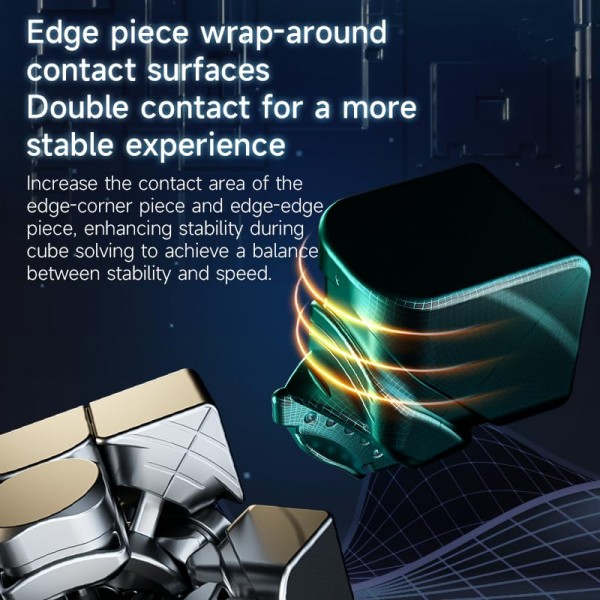 QY Toys QY M Pro, 자기 속도 큐브 3x3 - 자석 조절 시스템이 있는 스티커 없는 매직 큐브 3X3X3, 어린이, 성인, 매니아, 부활절 바구니 물건을 위한 퍼즐 큐브 장난감 선물.