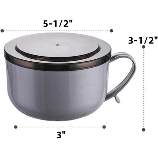 765ml 도시락통, 스텐레스 누수방지 식품보관용기 도시락그릇 국그릇 간식그릇 캠핑용 베이킹 요리에 적합(회색)