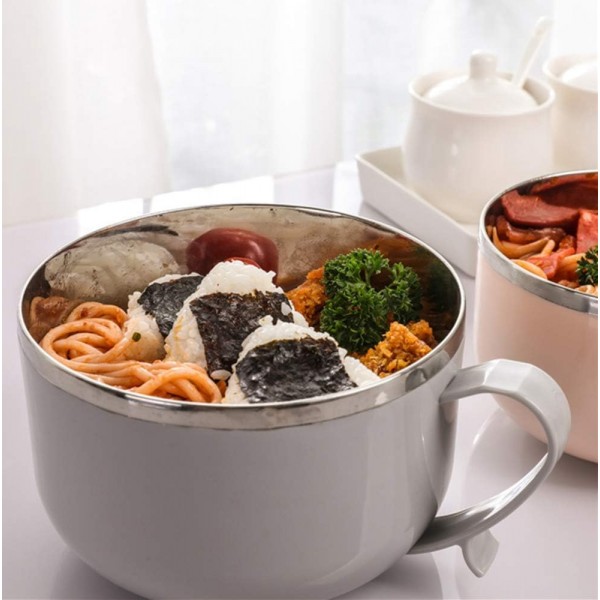 765ml 도시락통, 스텐레스 누수방지 식품보관용기 도시락그릇 국그릇 간식그릇 캠핑용 베이킹 요리에 적합(회색)