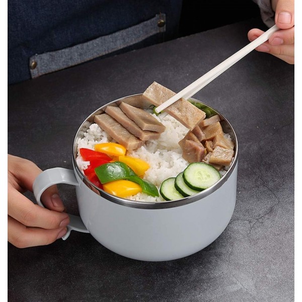 765ml 도시락통, 스텐레스 누수방지 식품보관용기 도시락그릇 국그릇 간식그릇 캠핑용 베이킹 요리에 적합(회색)