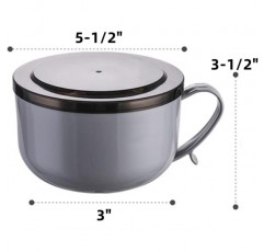 765ml 도시락통, 스텐레스 누수방지 식품보관용기 도시락그릇 국그릇 간식그릇 캠핑용 베이킹 요리에 적합(회색)