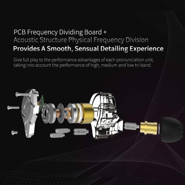 KINBOOFI KZ ZS10 Pro 인이어 모니터 이어폰 헤드폰, 4BA 및 1DD 드라이버가 있는 HiFi KZ 헤드폰, 분리형 0.75mm 2핀 6N OFC 케이블이 있는 KZ 업그레이드 ZS10 Pro(마이크 파란색 포함)