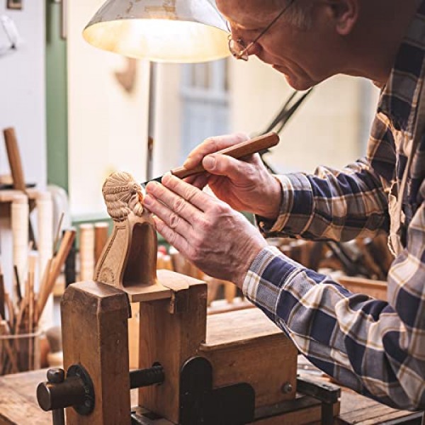 Arteza 나무 조각 도구 키트, 강철 노즐이 있는 체리 나무 조각 도구 12개, DIY 프로젝트용 공예 용품