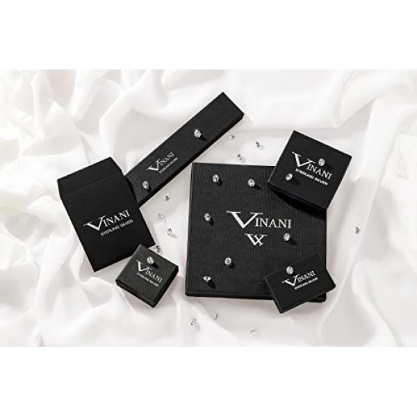 Vinani Hoops Large Round Shiny Barrier Clasp 925 Sterling Silver Earrings 2CSC