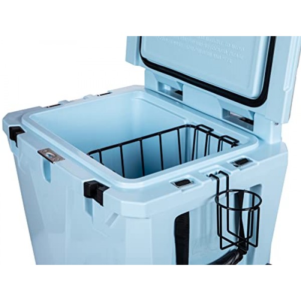 바퀴와 접이식 S.S.핸들을 갖춘 Seavilis 45QT 쿨러