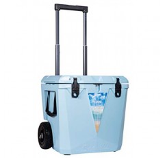 바퀴와 접이식 S.S.핸들을 갖춘 Seavilis 45QT 쿨러