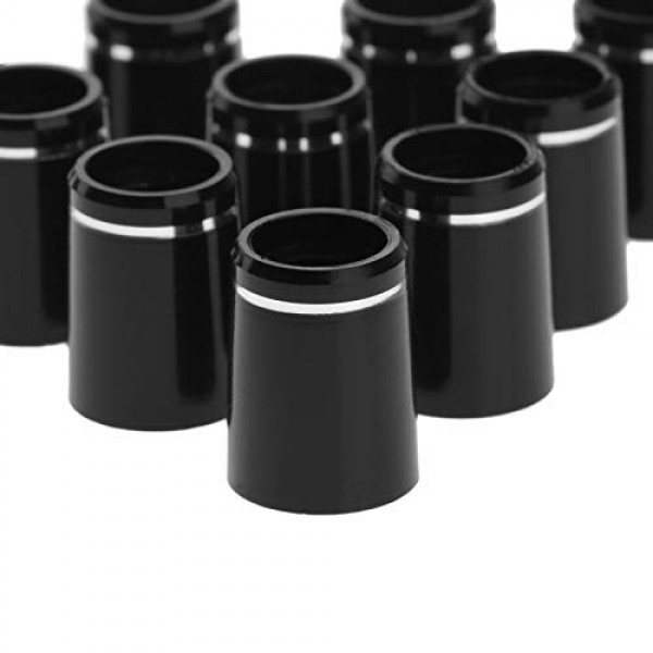 MUXSAM 10pcs 블랙 골프 테이퍼 페룰 아이언 샤프트와 호환 단일 실버 링이 있는 유니버설