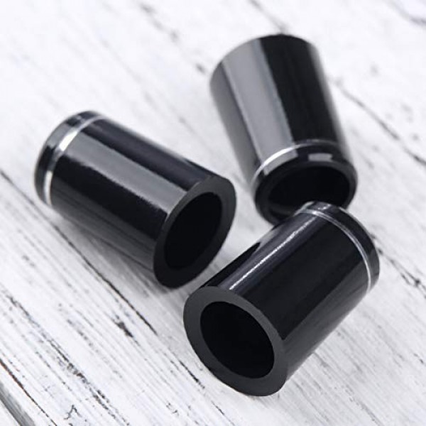 MUXSAM 10pcs 블랙 골프 테이퍼 페룰 아이언 샤프트와 호환 단일 실버 링이 있는 유니버설