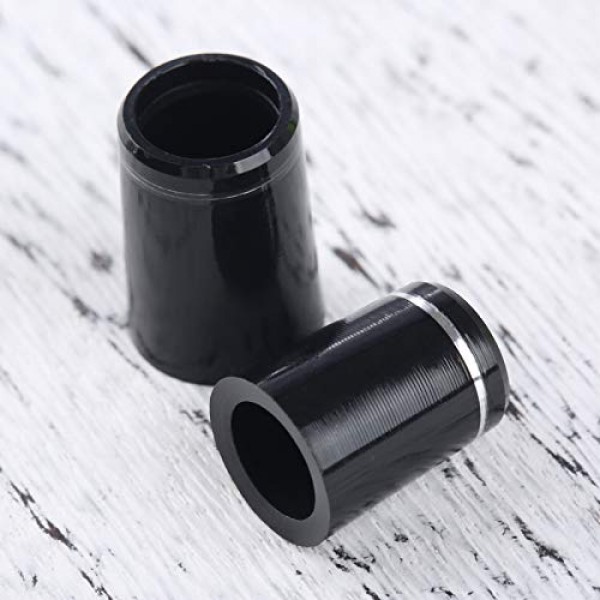 MUXSAM 10pcs 블랙 골프 테이퍼 페룰 아이언 샤프트와 호환 단일 실버 링이 있는 유니버설