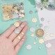 DICOSMETIC 120pcs 2 색 3 크기 7/10/16mm 빈 스탬프 펜 던 트 스탬프 태그 펜 던 트 DIY 팔찌 귀걸이 목걸이 쥬얼리에 대 한 골드 톤 스테인레스 스틸 플랫 라운드 매력 2 Colors-3 S