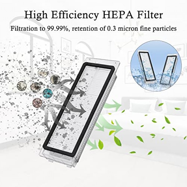 Roborock S4 S5 S6 E4 E20 E25 E35 S50 Xiaomi Mi Mijia 로봇 식 진공 청소기, 10 Hepa 필터 용 Hepa 필터 액세서리 키트