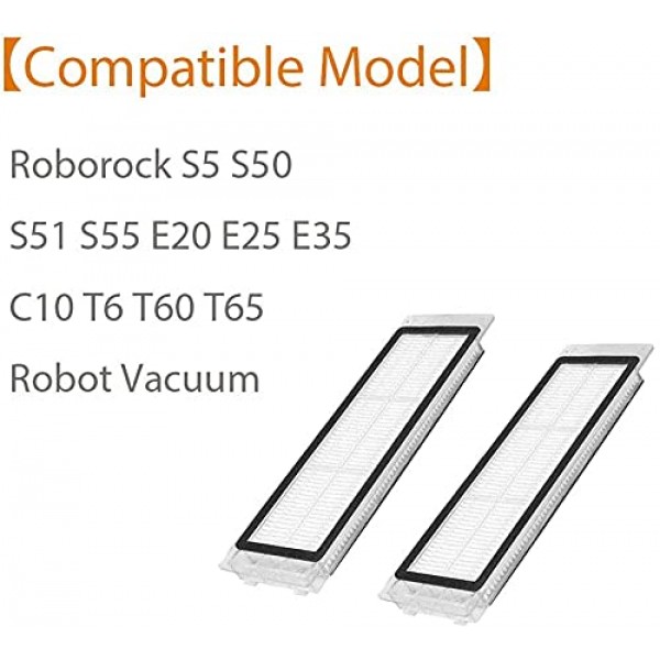 Roborock S4 S5 S6 E4 E20 E25 E35 S50 Xiaomi Mi Mijia 로봇 식 진공 청소기, 10 Hepa 필터 용 Hepa 필터 액세서리 키트