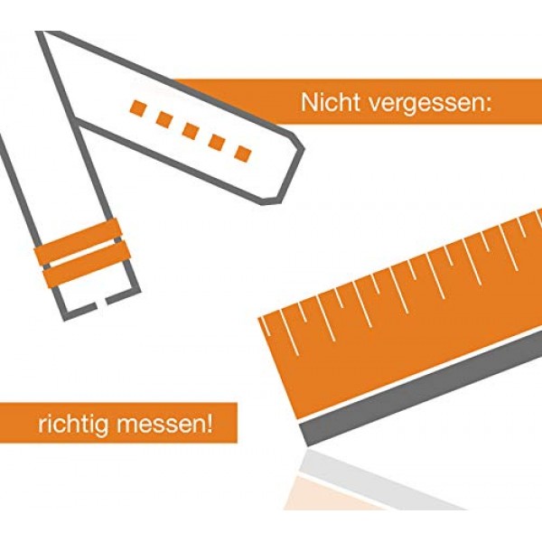 HIRSCH Runner 남성용 시계 스트랩 송아지 가죽 21mm 블루