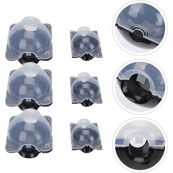 YARNOW 6Pcs 식물 뿌리 장치 고압 전파 공 고압 상자 접목 효과적인 무성 생식 장비 검은 뿌리 상자 뿌리 공