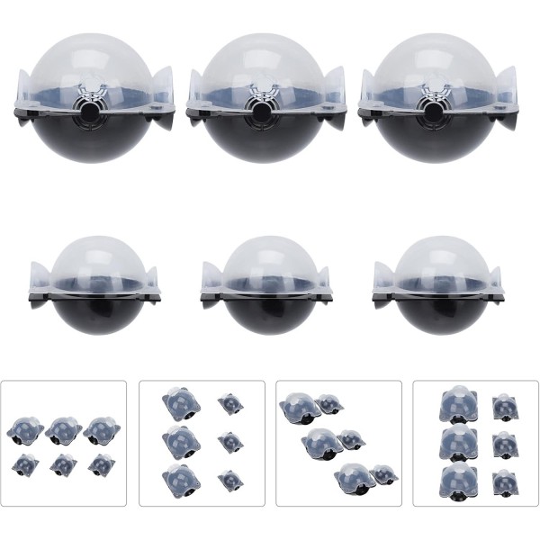 YARNOW 6Pcs 식물 뿌리 장치 고압 전파 공 고압 상자 접목 효과적인 무성 생식 장비 검은 뿌리 상자 뿌리 공