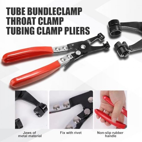 Pack-1 자동차 호스 클램프 플라이어, 호스 제거 도구, 미끄럼 방지 파이프 번들 플라이어, 플랫 스로트 클램프 플라이어, 자동차 수리 도구, 대부분의 자동차, 트럭, SUV