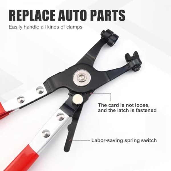 Pack-1 자동차 호스 클램프 플라이어, 호스 제거 도구, 미끄럼 방지 파이프 번들 플라이어, 플랫 스로트 클램프 플라이어, 자동차 수리 도구, 대부분의 자동차, 트럭, SUV