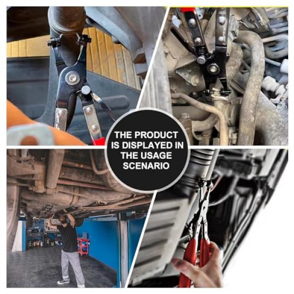 Pack-1 자동차 호스 클램프 플라이어, 호스 제거 도구, 미끄럼 방지 파이프 번들 플라이어, 플랫 스로트 클램프 플라이어, 자동차 수리 도구, 대부분의 자동차, 트럭, SUV