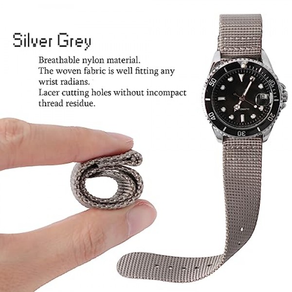 18mm 20mm 22mm 24mm 26mm 퀵 릴리스 시계 밴드, 남성용 여성용 나일론 시계 스트랩 옵션 색상