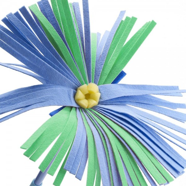 Spontex Multi Plus MOP 길이 조절 가능 80-140CM, 파란색, 1개(1팩) Multi+ Fringe Mop