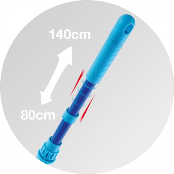 Spontex Multi Plus MOP 길이 조절 가능 80-140CM, 파란색, 1개(1팩) Multi+ Fringe Mop