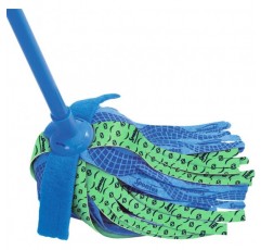 Spontex Multi Plus MOP 길이 조절 가능 80-140CM, 파란색, 1개(1팩) Multi+ Fringe Mop